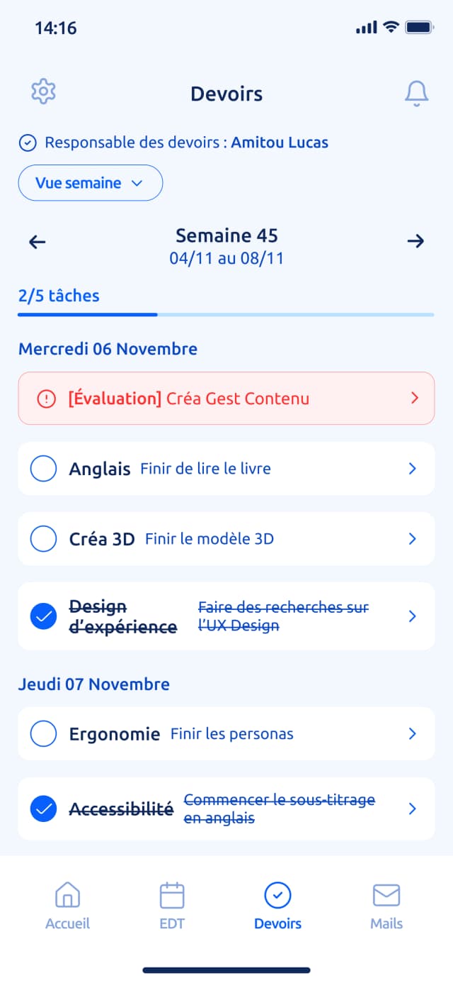 Mockup de l'application