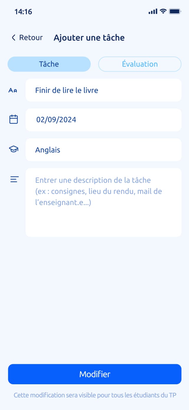 Mockup de l'application