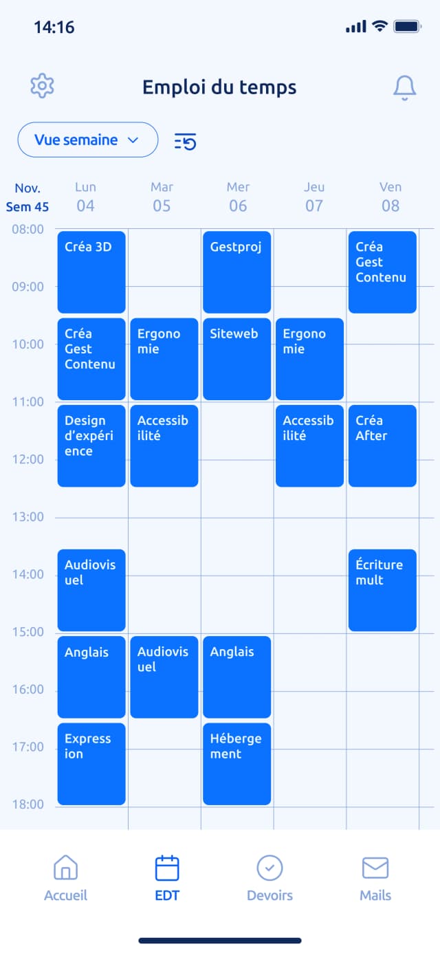 Mockup de l'application