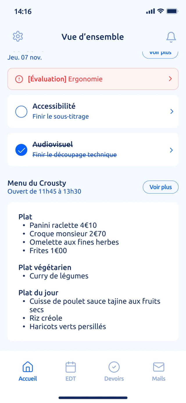Mockup de l'application